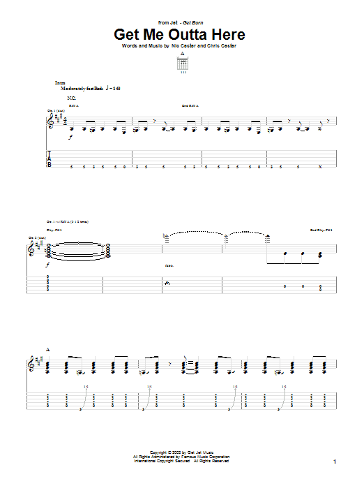 Produktgalerie: Seite 1 von 1 Get Me Outta Here, Jet, Gitarre