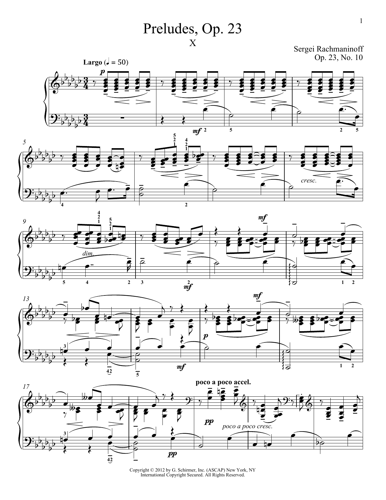 Product gallery: Page 1 of 1 Prelude In G-Flat Major, Op. 23, No. 10, Sergei Rachmaninoff