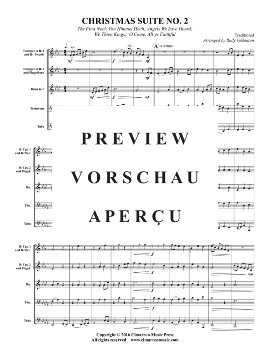 Produktgalerie: Seite 3 von 21 Christmas Suite No. 2 , , (Blechbläserquintett)