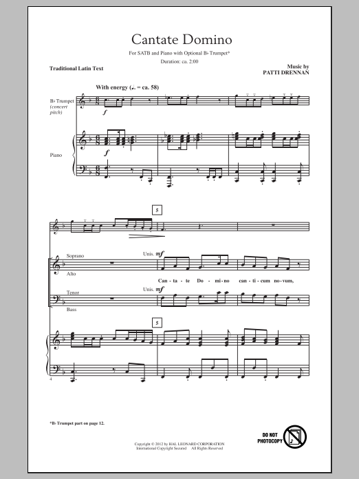 Produktgalerie: Seite 1 von 1 Cantate Domino, Patti Drennan, Chor