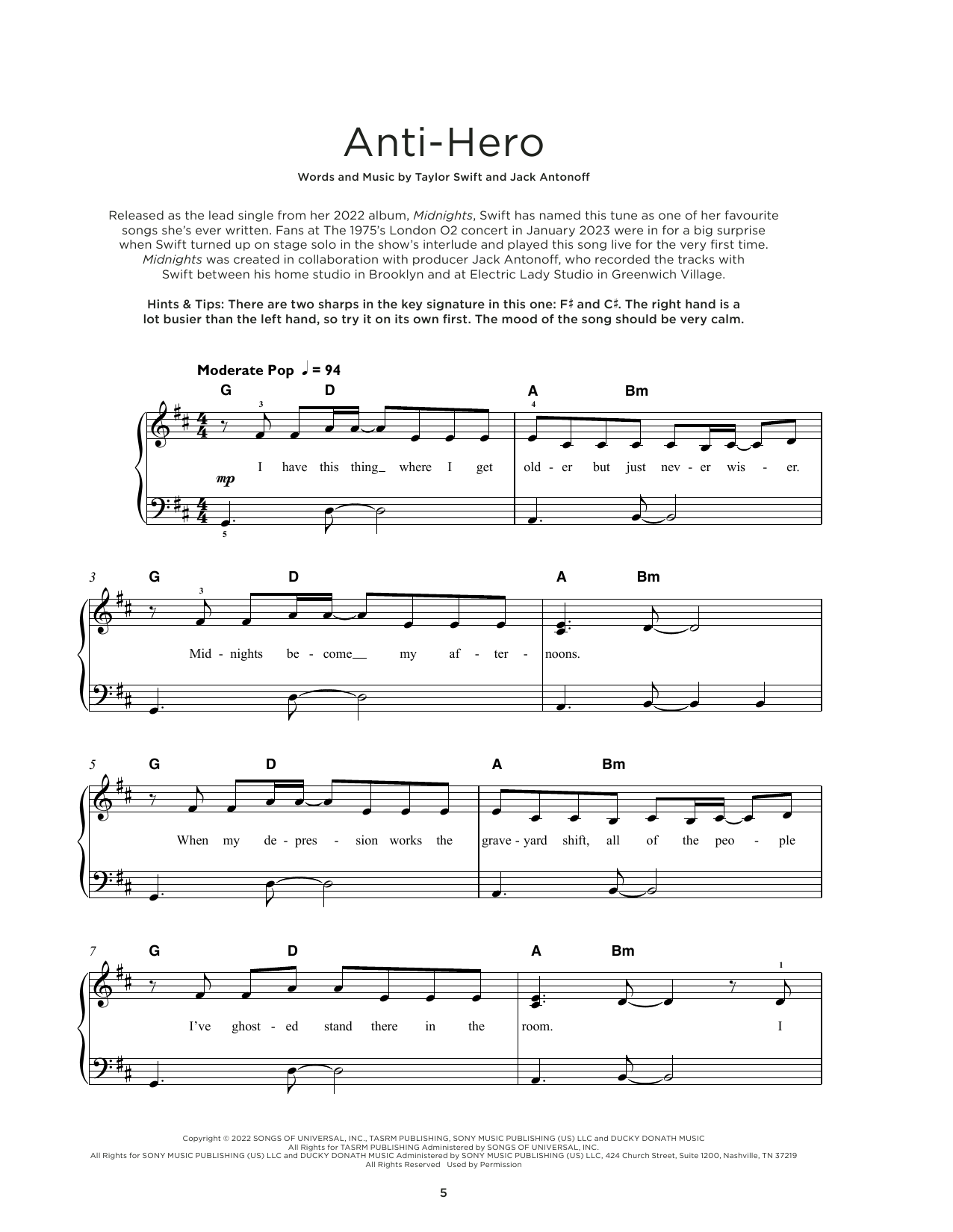 Produktbild zu:  Anti-Hero - Taylor Swift