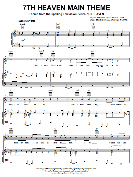 Product picture to: 7th Heaven Main Theme