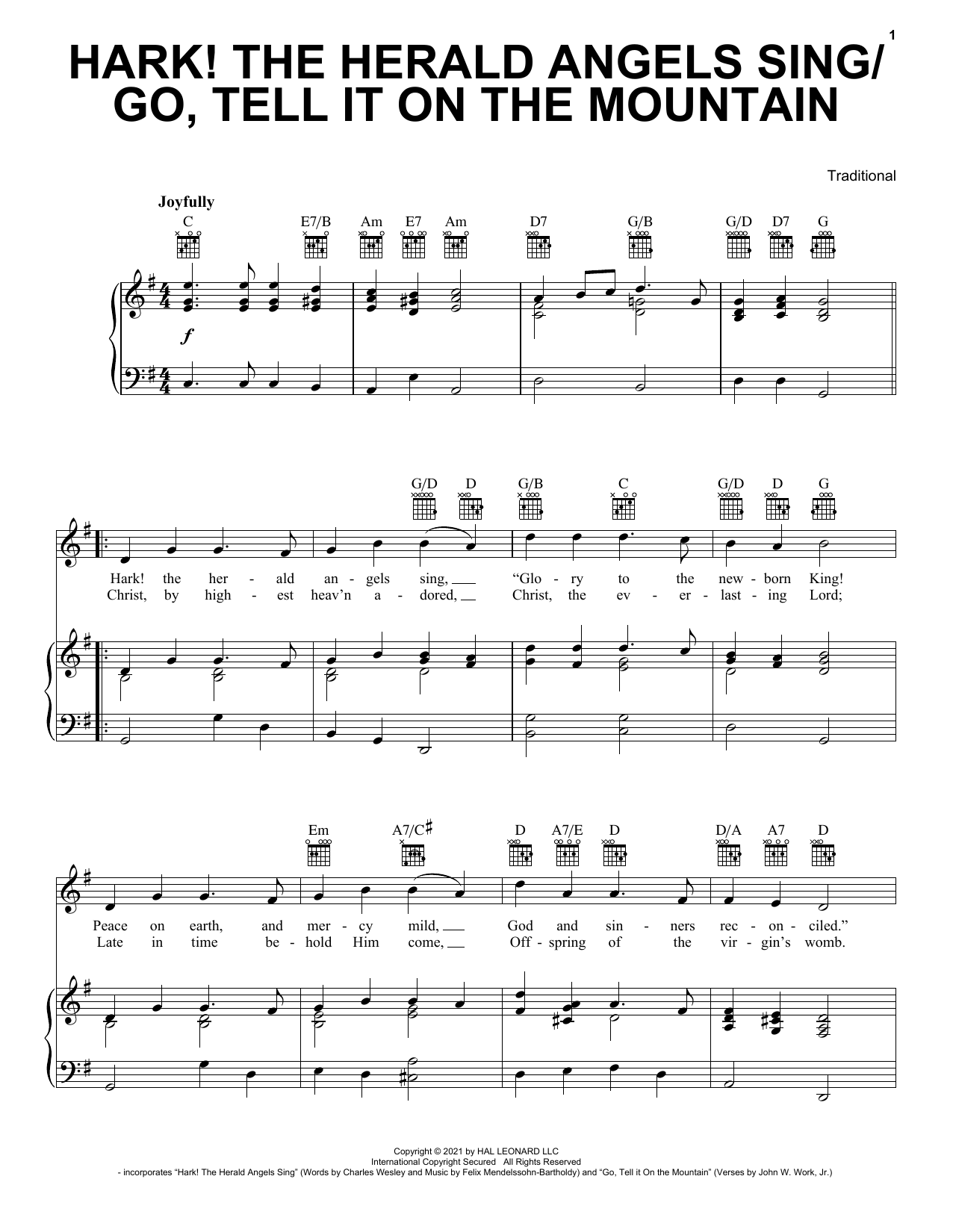 Produktbild zu: Hark! The Herald Angels Sing / Go, Tell It On The Mountain