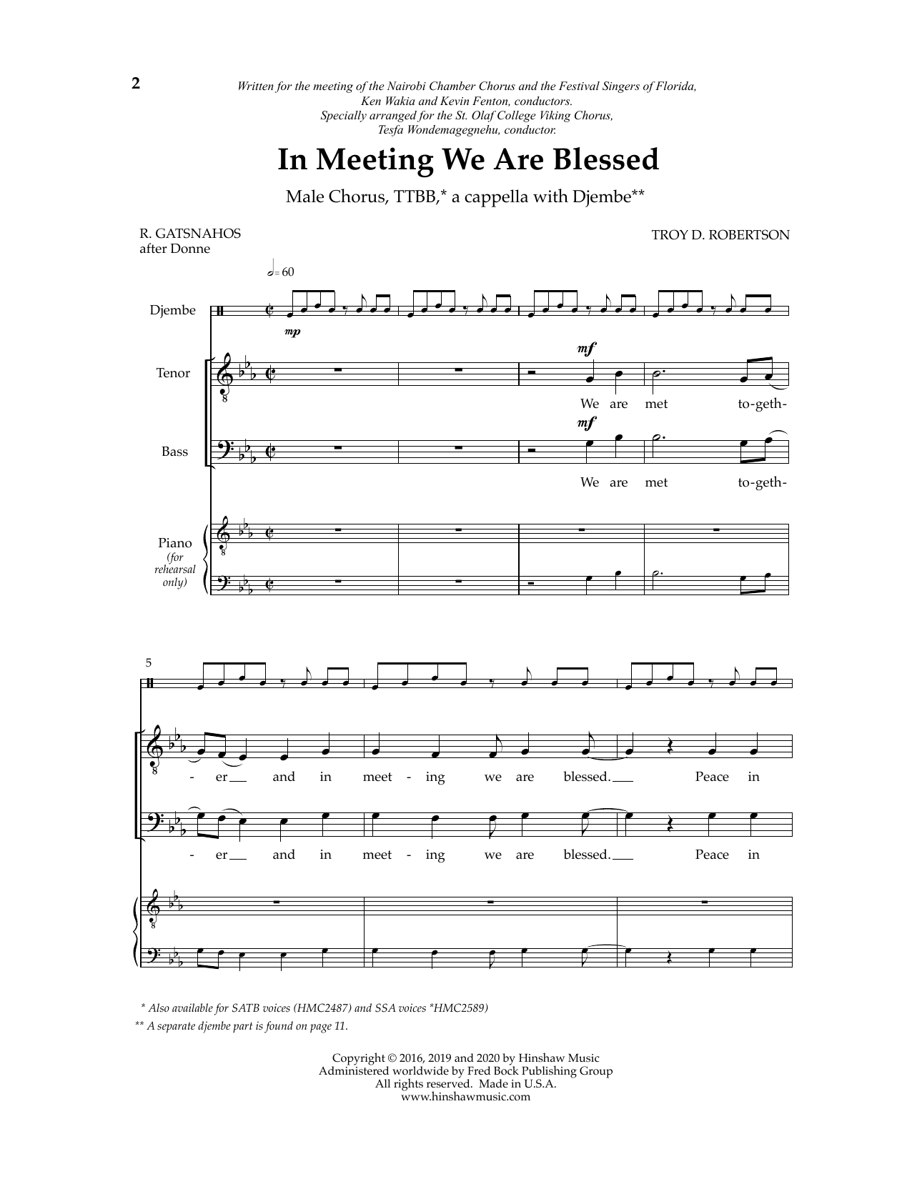 Product picture to: In Meeting We Are Blessed
