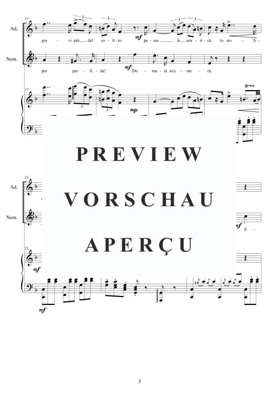 Produktgalerie: Seite 4 von 10 L'Elisir d'amore - Esulti pur la barbara, , Sopran, Tenor und Klavier