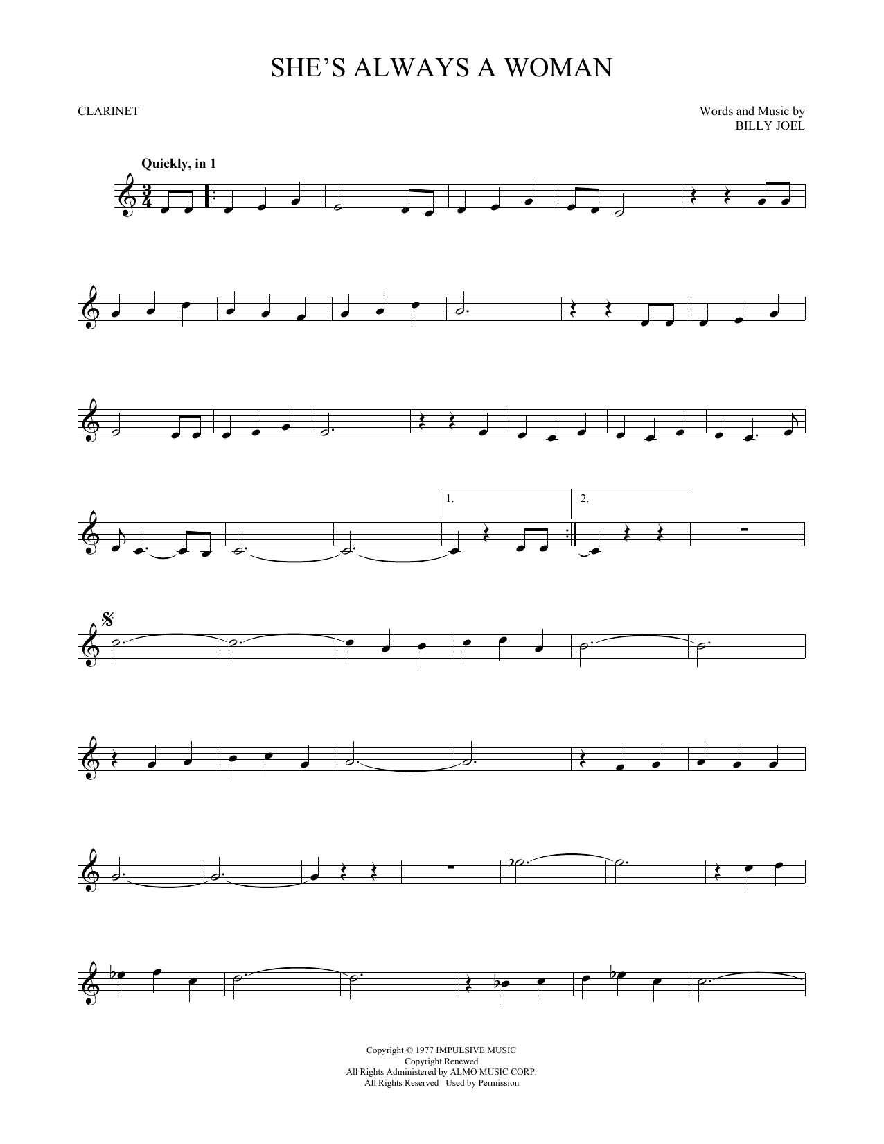 Product gallery: Page 1 of 1 She's Always A Woman, Billy Joel