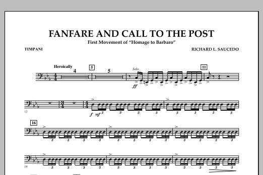 Produktbild zu: Fanfare and Call to the Post - Timpani