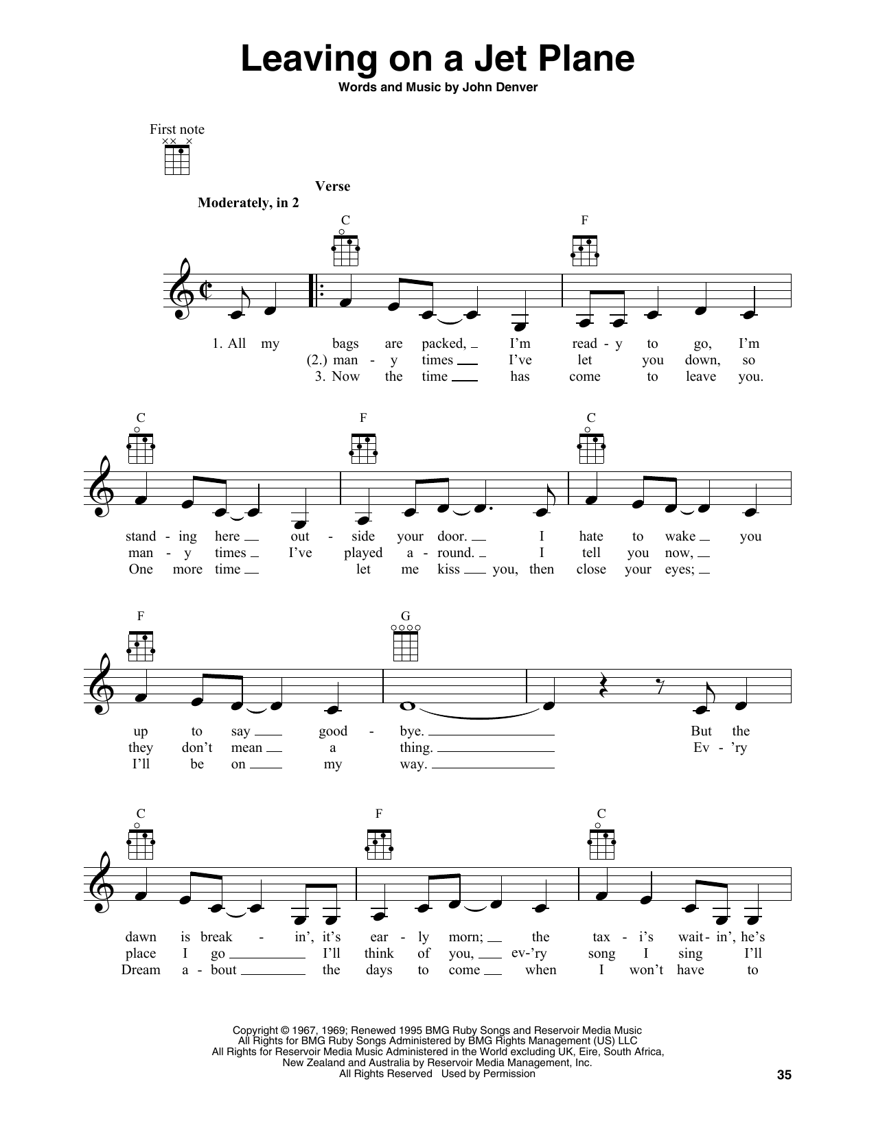 Produktgalerie: Seite 1 von 1 Leaving On A Jet Plane, John Denver, Banjo