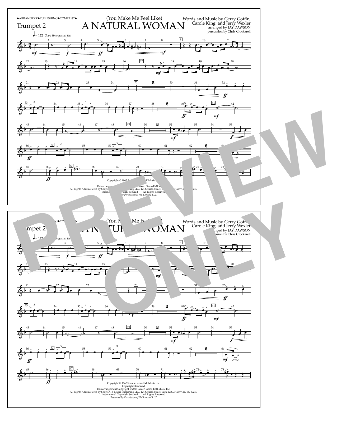 Product picture to: (You Make Me Feel Like) A Natural Woman (arr. Jay Dawson) - Trumpet 2