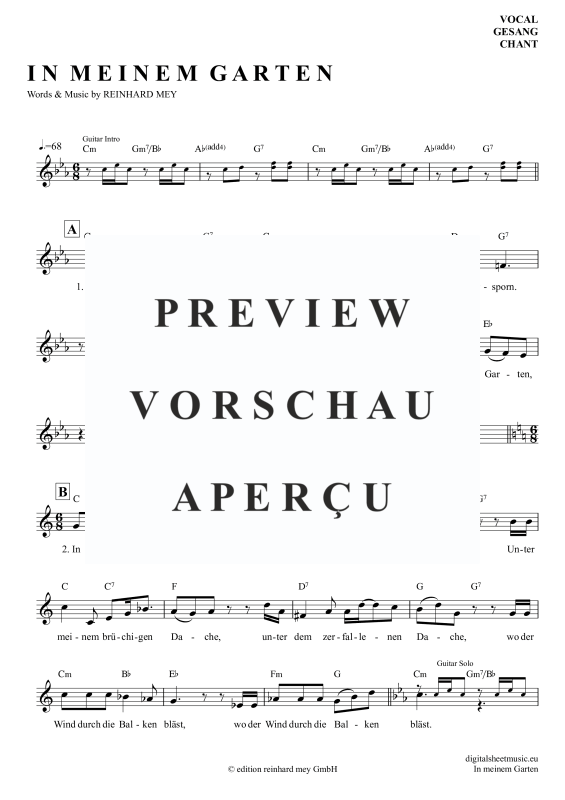 Product gallery: Page 2 of 9 In Meinem Garten, Mey, Reinhard, Gesang