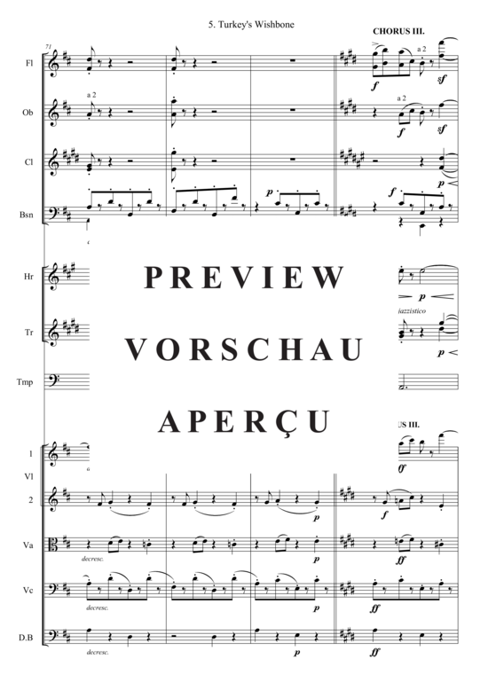 gallery: Turkey´s Wishbone (Kammer Orchester) , , (Bläser, Streicher + Pauken)