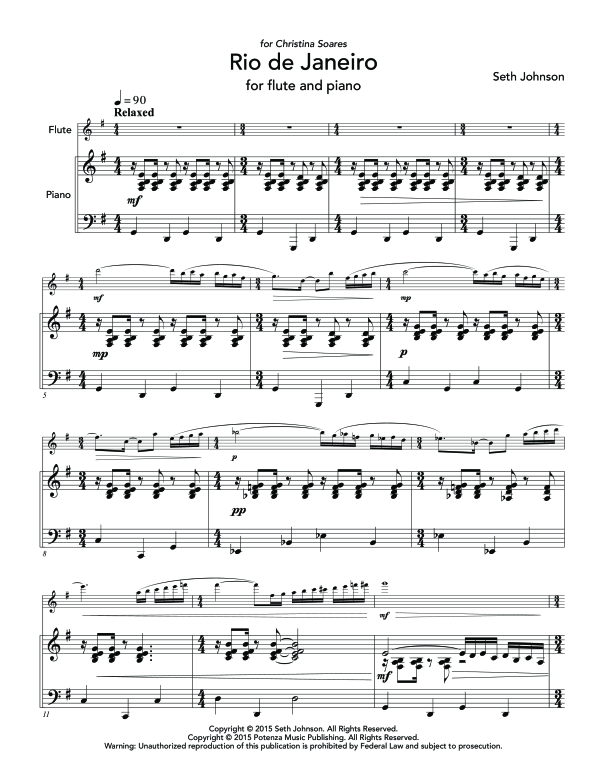 Product gallery: Page 1 of 11 Rio de Janeiro, , (flute and piano)