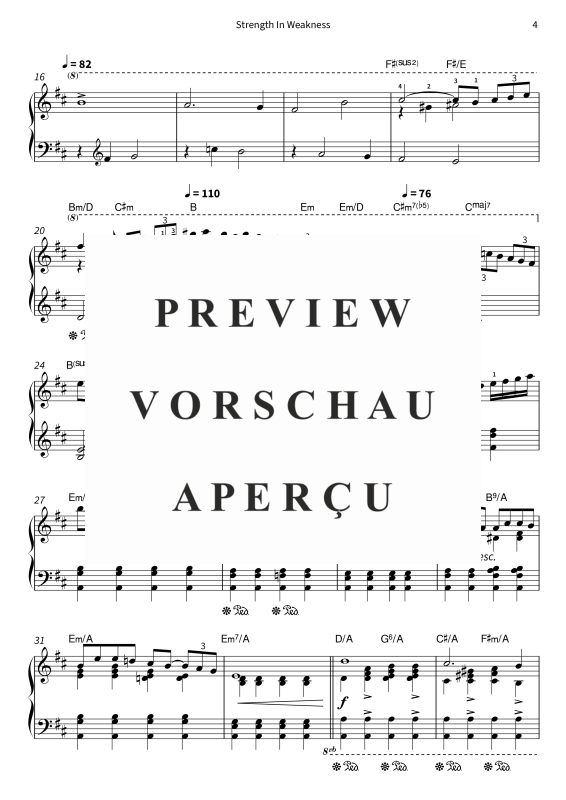 Produktgalerie: Seite 6 von 9 Strength In Weakness, , Klavier Solo