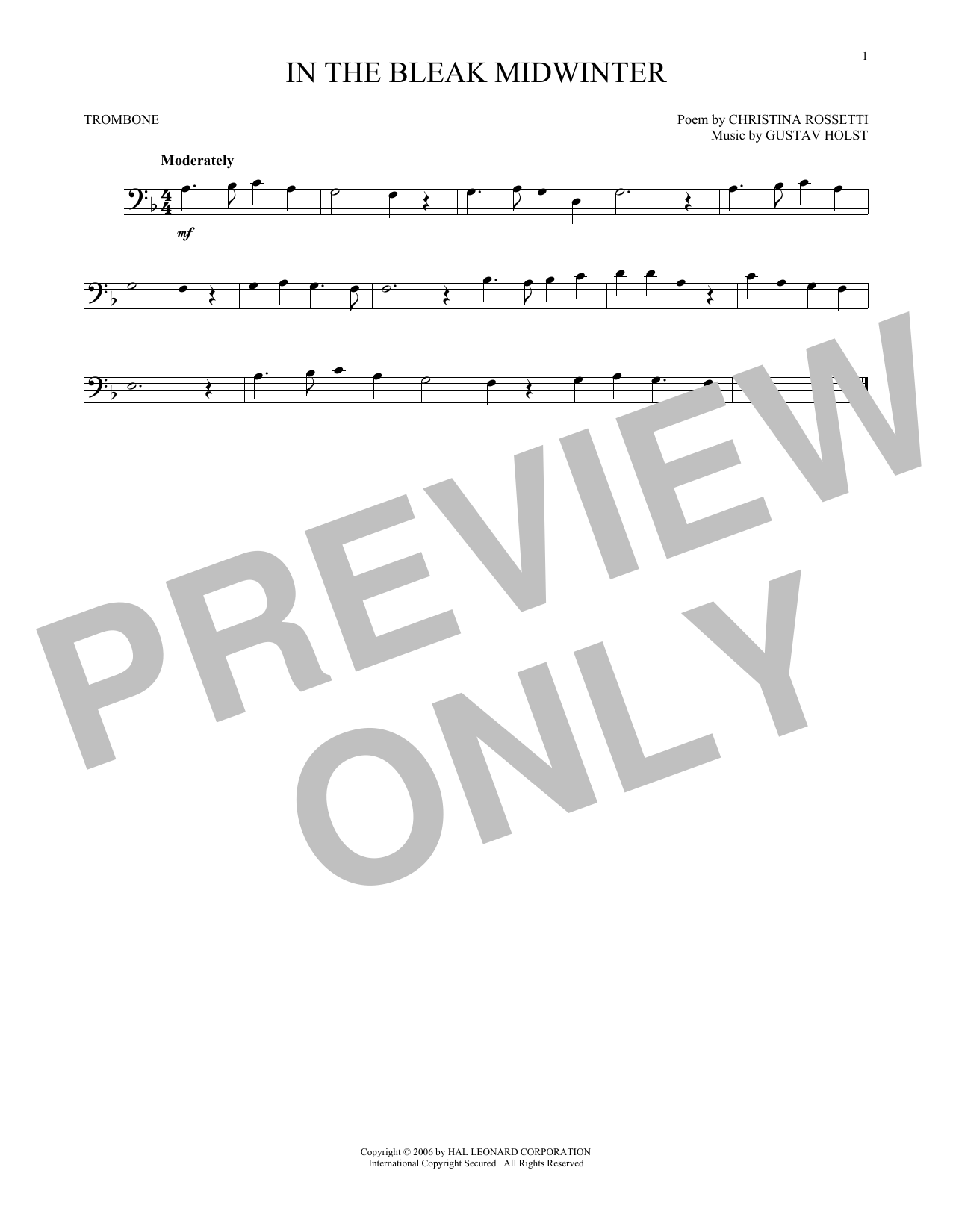 Product gallery: Page 1 of 1 In The Bleak Midwinter, Christina Rossetti