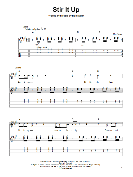 Produktgalerie: Seite 1 von 1 Stir It Up, Bob Marley, Gitarre