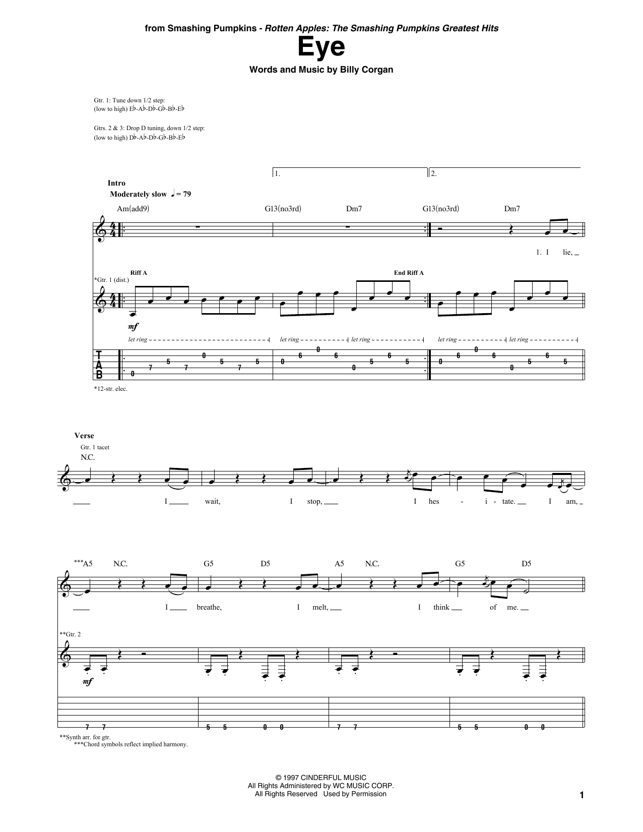 Produktgalerie: Seite 1 von 1 Eye, The Smashing Pumpkins, Gitarre