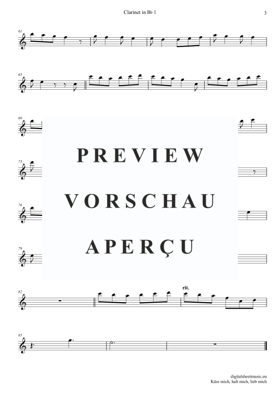 Produktgalerie: Seite 9 von 11 Küss Mich, Halt Mich, Lieb Mich, Egli, Beatrice, (Klarinetten Trio + Klavier)