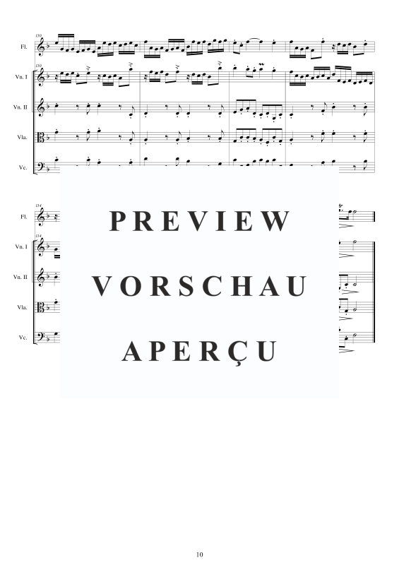 Produktgalerie: Seite 11 von 11 Concerto No.2 to 5 in F major Op.5, , Querflöte Solo und Streicher Ensemble