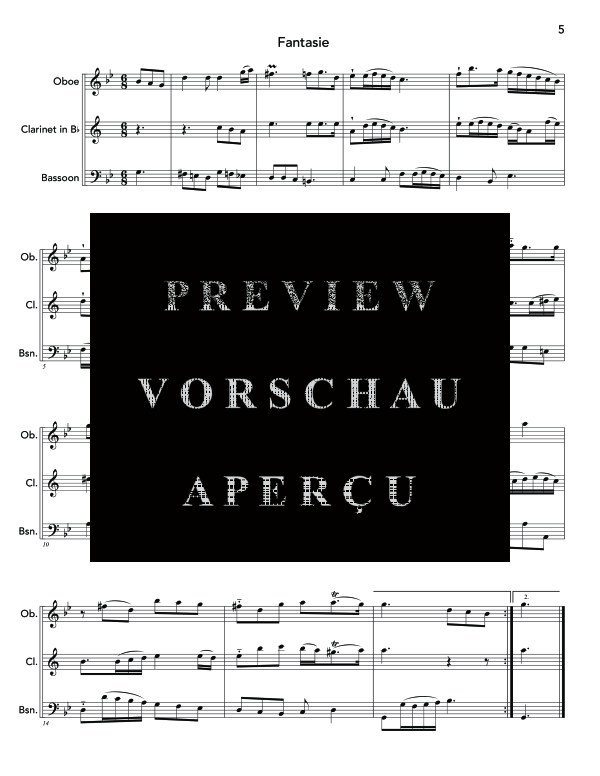 Product gallery: Page 9 of 11 Three Reed Trios, , (woodwind trio oboe, clarinet and bassoon)