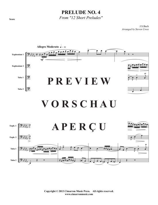 Product gallery: Page 2 of 9 Prelude Nr. 4 , , (2x Baritone, 2x Tuba)