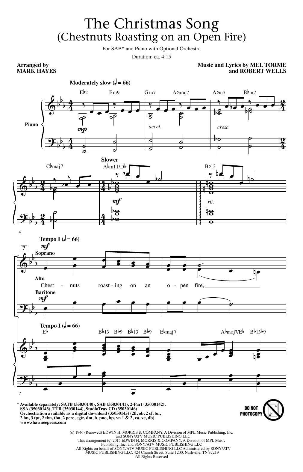 Produktbild zu: The Christmas Song (Chestnuts Roasting On An Open Fire)