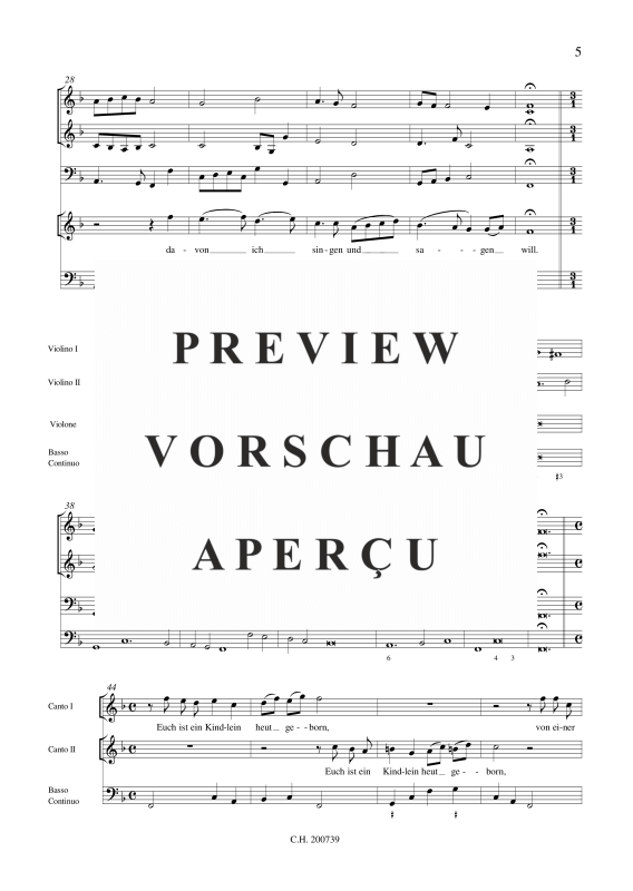 gallery: Vom Himmel hoch - Englischer Lobgesang, , (Doppelchor, Soli, 3 Violinen, 2 Trombonen, Violone und BC)