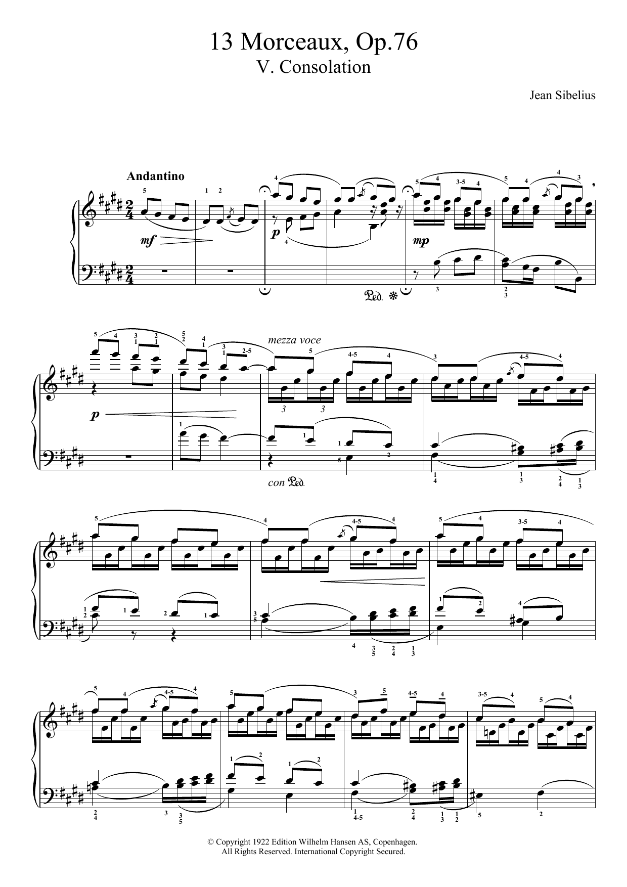Product picture to: 13 Morceaux, Op.76 - V. Consolation