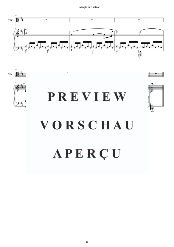 Produktgalerie: Seite 8 von 10 Adagio in H-Moll, , Viola und Klavier