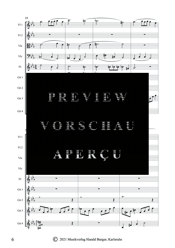 gallery: Des rêves avant le jour, , Gemischtes Ensemble für 4 Gitarren, Flöte und Streichquartett