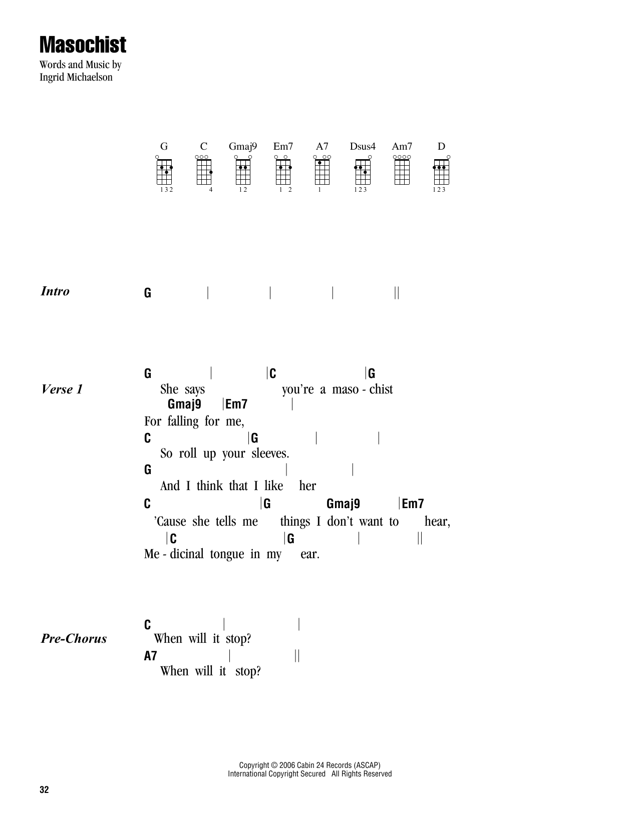Product gallery: Page 1 of 1 Masochist, Ingrid Michaelson