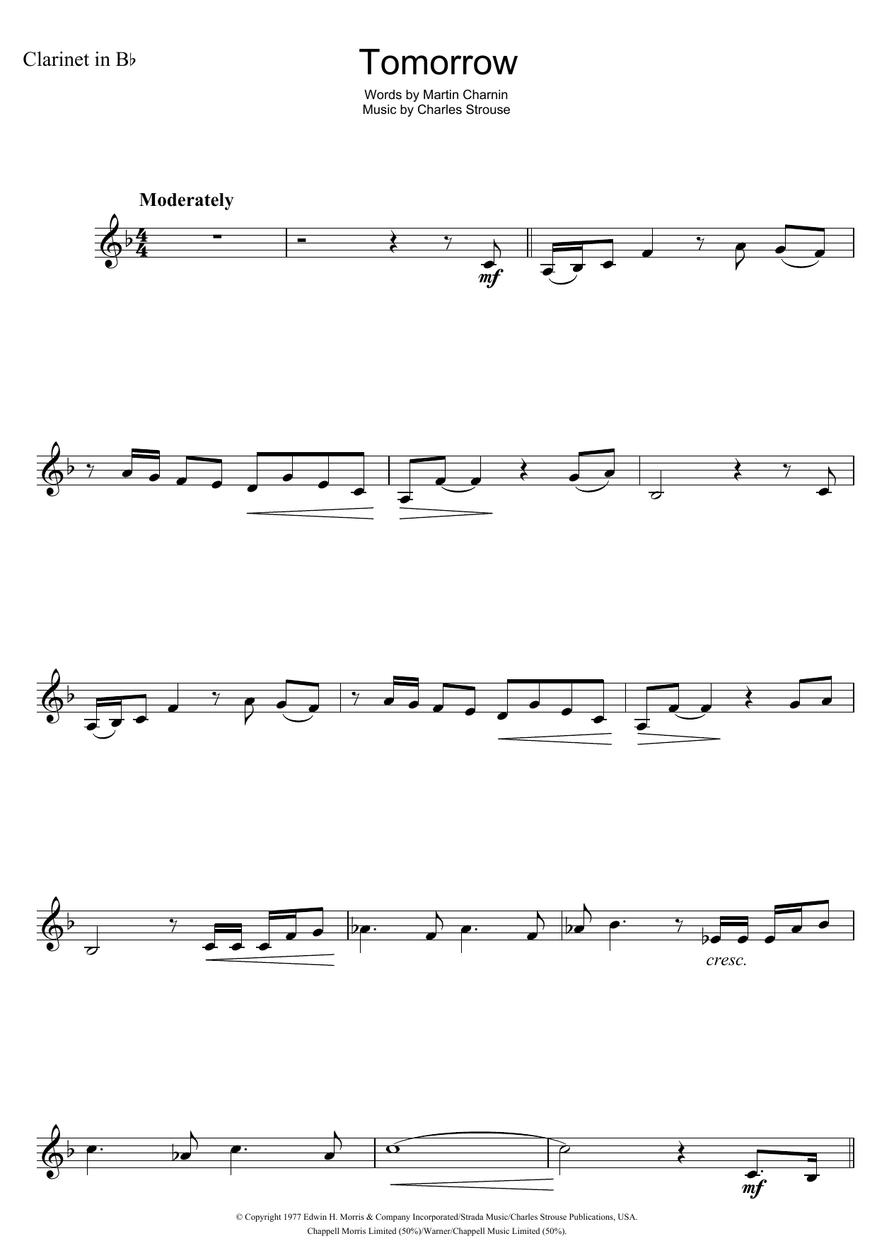Product gallery: Page 1 of 1 Tomorrow (from Annie), Charles Strouse