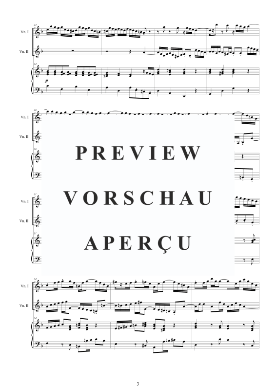 Produktgalerie: Seite 4 von 11 Doppel Konzert 2 Violinen D-Moll BWV 1043, , 2 Violinen und Cembalo/Klavier
