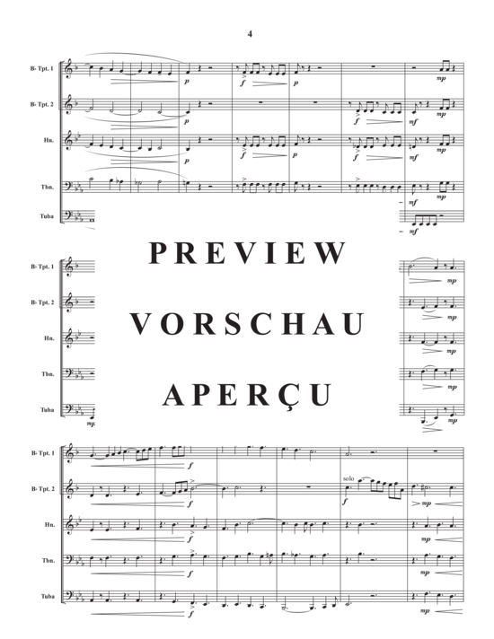 Produktgalerie: Seite 6 von 21 Fantasia in E-Flat , , (Blechbläser Quintett)