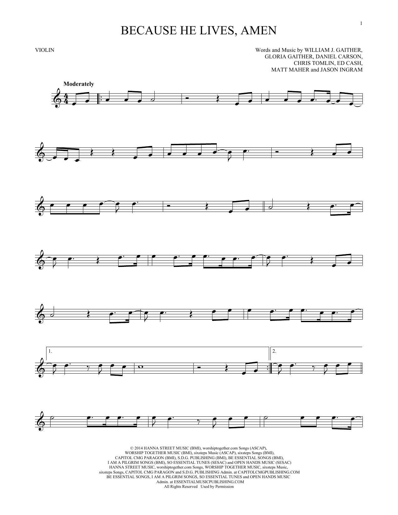 Product gallery: Page 1 of 1 Because He Lives, Amen, Matt Maher