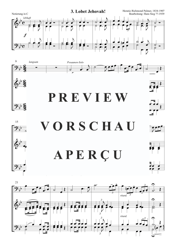Product gallery: Page 2 of 7 Lobet Jehovah!, , Solo and Trombone Choir