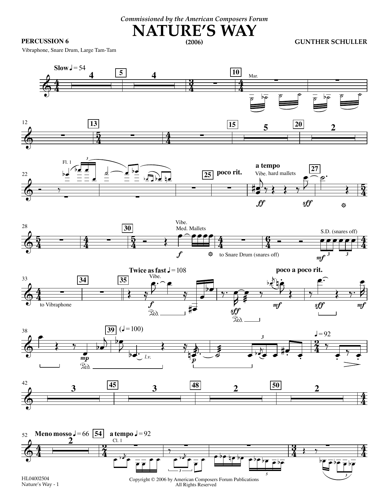 Produktgalerie: Seite 1 von 1 Nature's Way - Percussion 6, Gunther Schuller, Ensemble