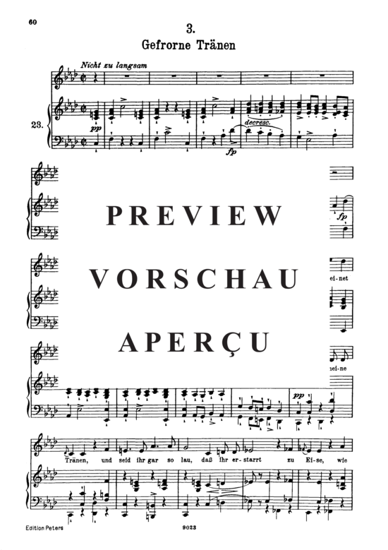 gallery: Gefrorne Tränen D.911-3 (Winterreise) , ,  (Gesang hoch + Klavier)
