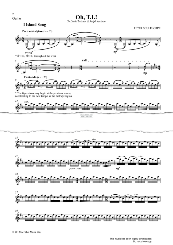 Produktgalerie: Seite 1 von 1 Oh, T.I.!, Peter Sculthorpe, Gitarre, Klavier