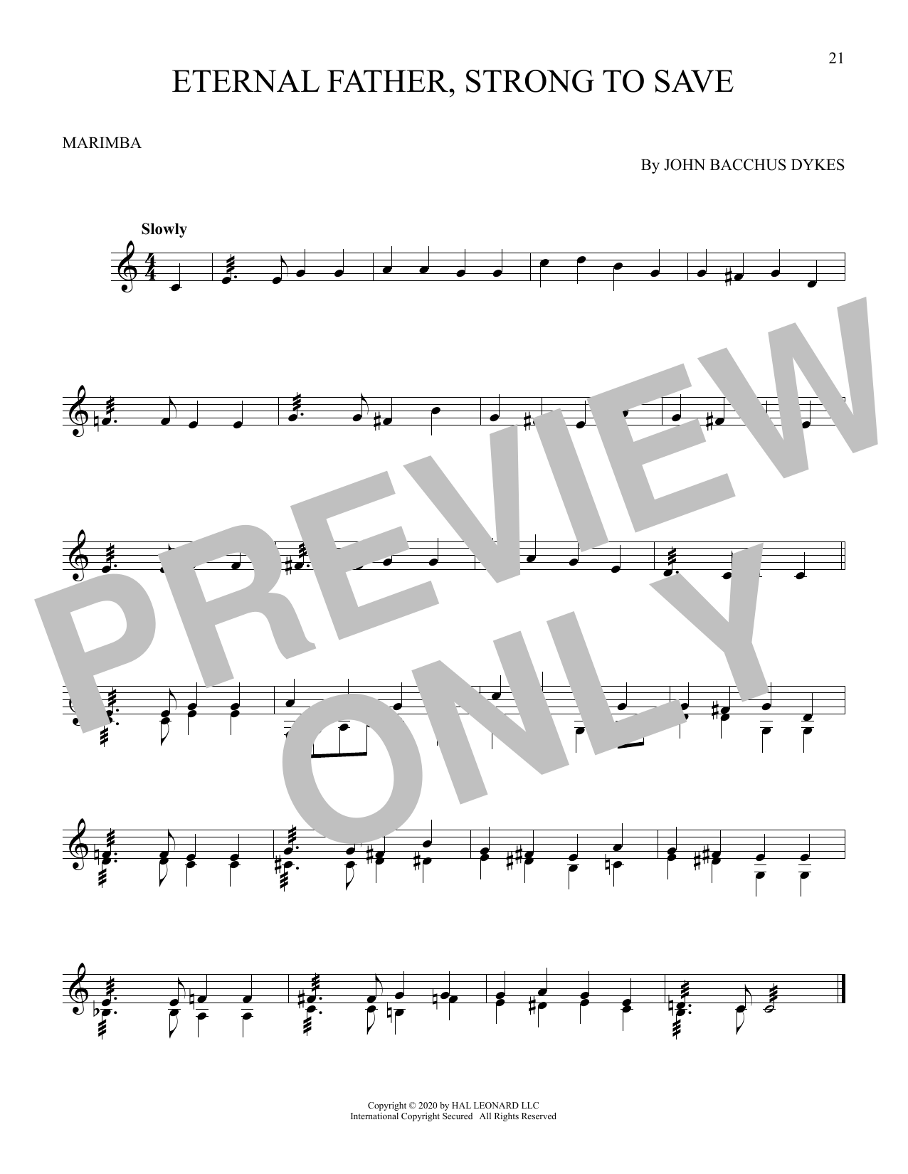Produktgalerie: Seite 1 von 1 Eternal Father, Strong To Save, William Whiting, Marimba