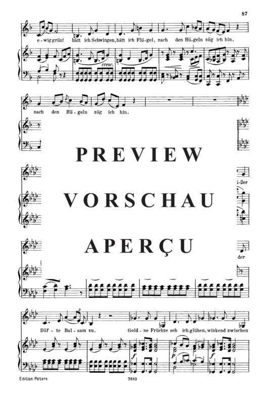Product gallery: Page 3 of 7 Sehnsucht D.636 Aus dieses Tales Gründen in A Moll, , Low Voice and Piano