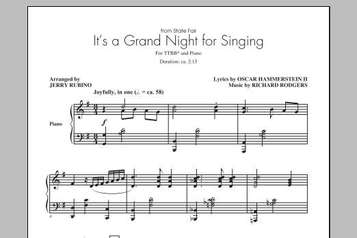 Product gallery: Page 1 of 1 It's A Grand Night For Singing, Jerry Rubino