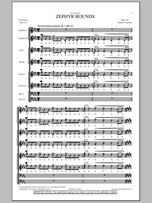 Produktgalerie: Seite 1 von 1 Zephyr Rounds, Robert Vuichard, Chor