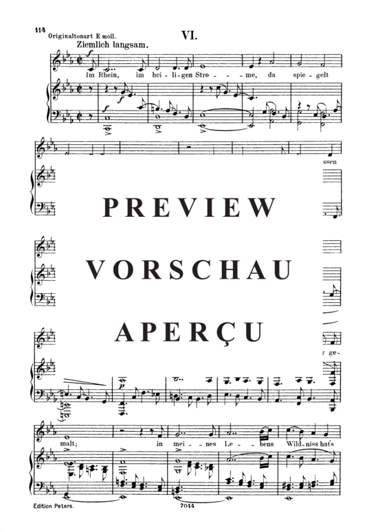 Product gallery: Page 2 of 3 Im Rhein, im heiligen Strome, Op.48 No.6, , Low Voice and Piano