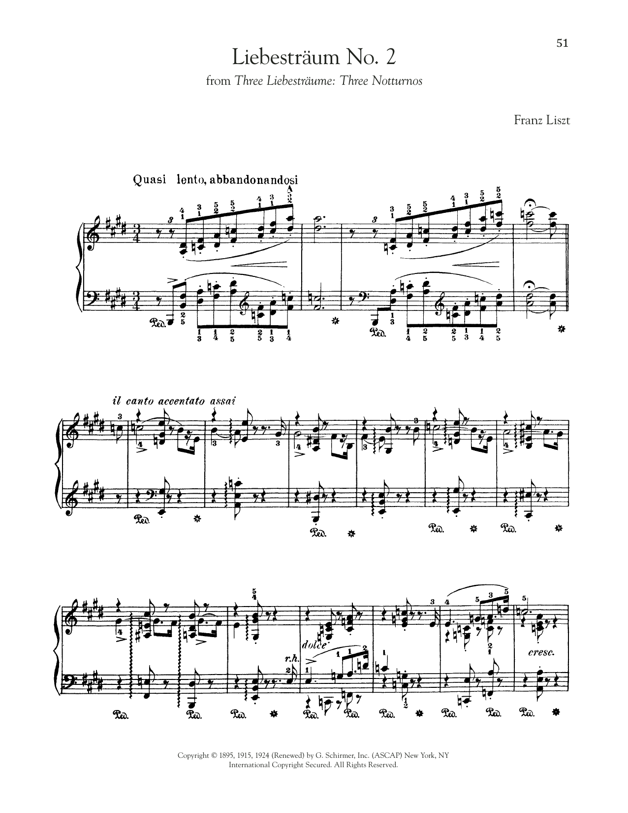 Produktbild zu: Liebestraum No. 2 In E-Flat Major