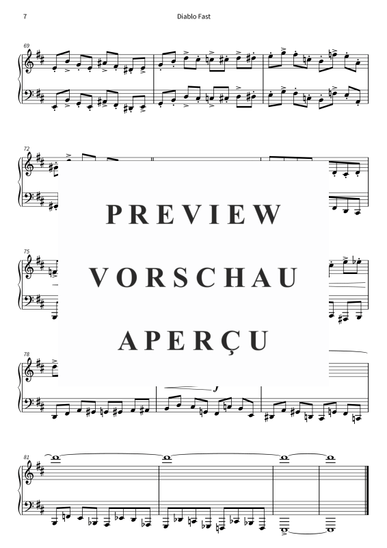 Produktgalerie: Seite 9 von 9 Diablo Fast, , Klavier Solo