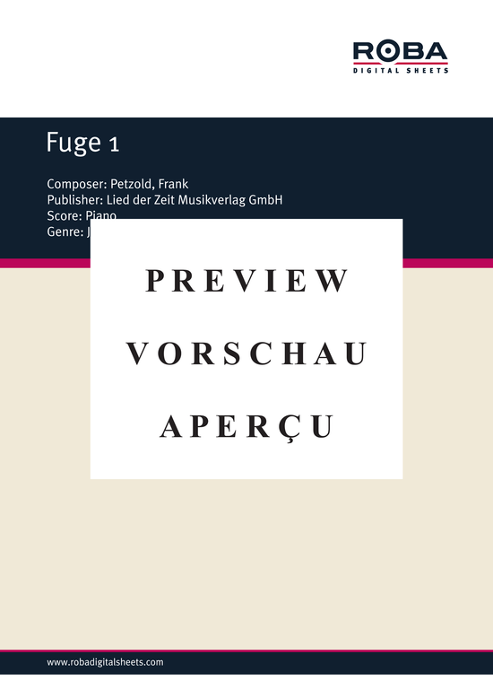 Product gallery: Page 2 of 3 Fuge 1 , , Piano Solo