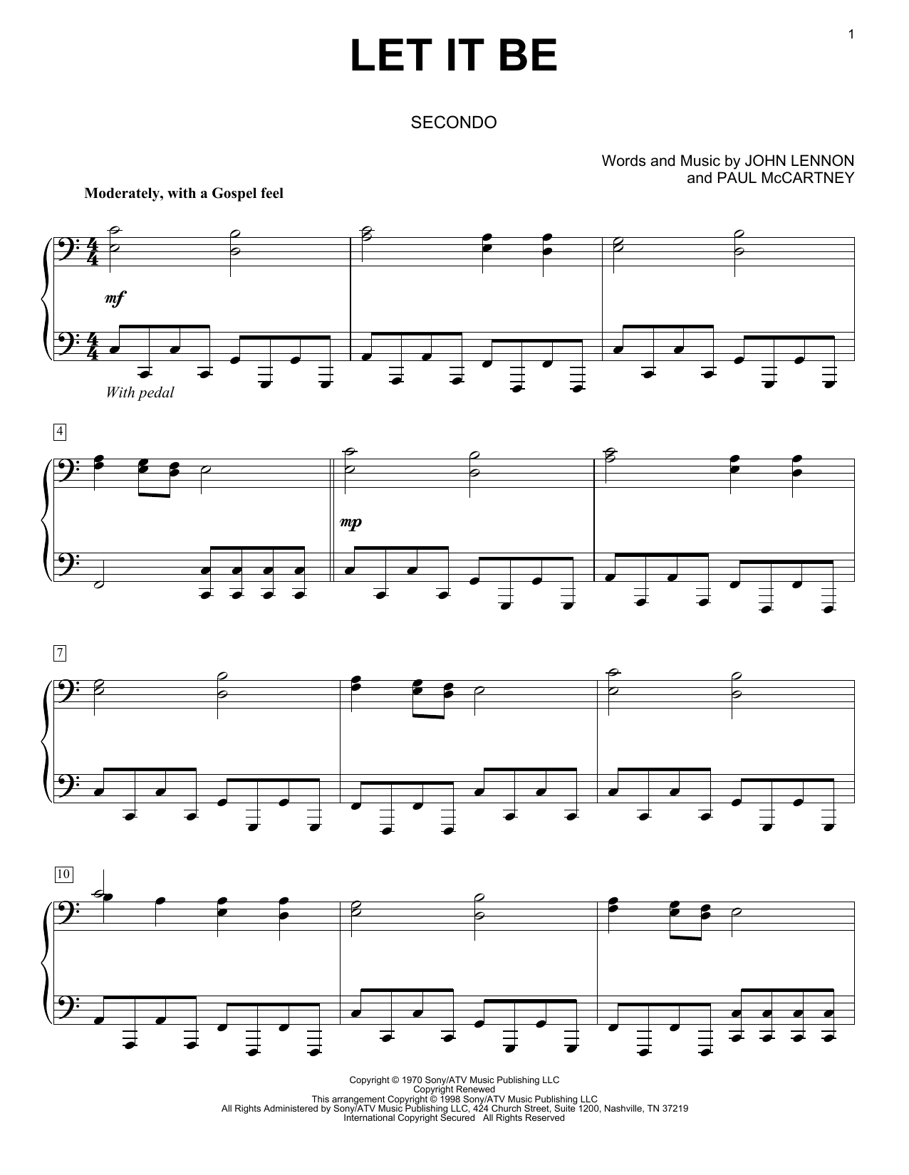 Produktgalerie: Seite 1 von 1 Let It Be, The Beatles, Klavier
