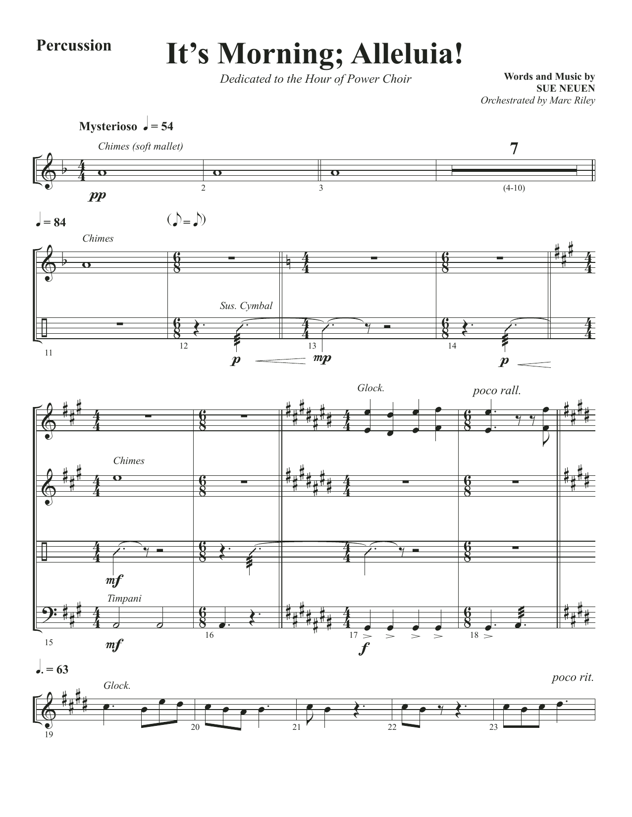 Produktgalerie: Seite 1 von 1 It's Morning; Alleluia! - Percussion, Sue Neuen, Chor