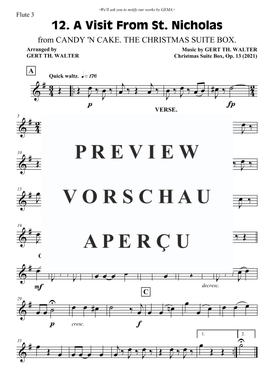 Produktgalerie: Seite 6 von 6 A Visit From St. Nicholas, , Flöten Trio