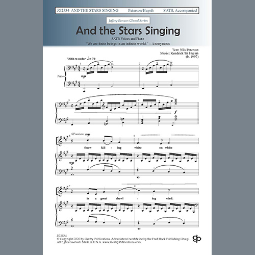 cover: And The Stars Singing, Kendrick Tri Huynh, Chor